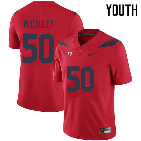 Youth #50 Josh McCauley Arizona Wildcats College Football Jerseys Sale-Red